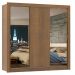 Guarda-Roupa Casal Madesa Lyon 3 Portas de Correr com Espelhos 2 Gavetas