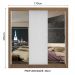 Guarda-Roupa Casal Madesa Lyon 3 Portas de Correr com Espelhos 2 Gavetas