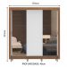 Guarda-Roupa Casal Madesa Lyon 3 Portas de Correr com Espelhos 2 Gavetas com Pés