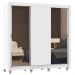 Guarda-Roupa Casal Madesa Lyon 3 Portas de Correr com Espelhos 2 Gavetas com Pés