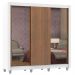 Guarda-Roupa Casal Madesa Lyon 3 Portas de Correr com Espelhos 2 Gavetas com Pés