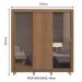 Guarda-Roupa Casal Madesa Lyon 3 Portas de Correr com Espelhos 2 Gavetas com Pés
