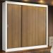 Guarda Roupa Casal Madesa Lyon Plus 3 Portas de Correr 4 Gavetas - Branco/Rustic