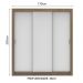 Guarda Roupa Casal Madesa Lyon Plus 3 Portas de Correr 4 Gavetas - Rustic/Branco
