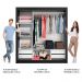Guarda Roupa Casal Madesa Lyon Plus 3 Portas de Correr 4 Gavetas