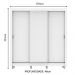 Guarda Roupa Casal Madesa Lyon Plus 3 Portas de Correr 4 Gavetas com Pés - Branco