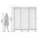 Guarda Roupa Casal Madesa Lyon Plus 3 Portas de Correr 4 Gavetas com Pés - Branco