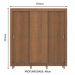 Guarda Roupa Casal Madesa Lyon Plus 3 Portas de Correr 4 Gavetas com Pés - Rustic