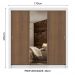 Guarda Roupa Casal Madesa Lyon Plus 3 Portas de Correr com Espelho 4 Gavetas - Branco/Rustic