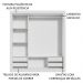 Guarda Roupa Casal Madesa Lyon Plus 3 Portas de Correr com Espelho 4 Gavetas - Branco/Rustic