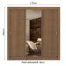 Guarda Roupa Casal Madesa Lyon Plus 3 Portas de Correr com Espelho 4 Gavetas - Rustic