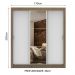 Guarda Roupa Casal Madesa Lyon Plus 3 Portas de Correr com Espelho 4 Gavetas - Rustic/Branco