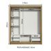 Guarda Roupa Casal Madesa Lyon Plus 3 Portas de Correr com Espelho 4 Gavetas - Rustic/Branco