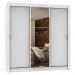 Guarda Roupa Casal Madesa Lyon Plus 3 Portas de Correr com Espelho 4 Gavetas