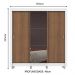 Guarda Roupa Casal Madesa Lyon Plus 3 Portas de Correr com Espelho 4 Gavetas com Pés - Branco/Rustic