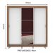 Guarda Roupa Casal Madesa Lyon Plus 3 Portas de Correr com Espelho 4 Gavetas com Pés - Rustic/Branco