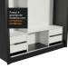 Guarda-Roupa Casal Madesa Lyon Plus 3 Portas de Correr com Espelhos 4 Gavetas