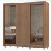 Guarda-Roupa Casal Madesa Lyon Plus 3 Portas de Correr com Espelhos 4 Gavetas com Pés
