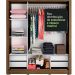 Guarda-Roupa Casal Madesa Lyon Plus 3 Portas de Correr com Espelhos 4 Gavetas com Pés