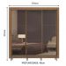 Guarda Roupa Casal Madesa Lyon Plus 3 Portas de Correr de Espelho 4 Gavetas com Pés - Rustic
