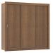 Guarda Roupa Casal Madesa Mônaco 3 Portas de Correr - Rustic