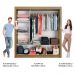 Guarda Roupa Casal Madesa Mônaco 3 Portas de Correr - Rustic/Branco