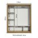 Guarda Roupa Casal Madesa Mônaco 3 Portas de Correr - Rustic/Branco