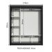Guarda Roupa Casal Madesa Mônaco 3 Portas de Correr com Espelho - Preto/Branco