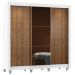 Guarda Roupa Casal Madesa Mônaco 3 Portas de Correr com Espelho com Pés - Branco/Rustic