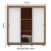 Guarda Roupa Casal Madesa Mônaco 3 Portas de Correr com Espelho com Pés - Rustic/Branco