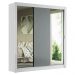 Guarda-Roupa Casal Madesa Mônaco 3 Portas de Correr com Espelhos - Branco/Cinza