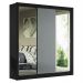 Guarda-Roupa Casal Madesa Mônaco 3 Portas de Correr com Espelhos - Preto/Cinza
