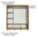 Guarda Roupa Casal Madesa Mônaco 3 Portas de Correr com Pés - Rustic
