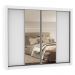 Guarda-Roupa Casal Madesa Montana 4 Portas de Correr com Espelho - Branco