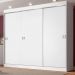 Guarda-Roupa Casal Madesa Napoli 3 Portas de Correr - Branco