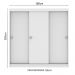 Guarda-Roupa Casal Madesa Napoli 3 Portas de Correr - Branco