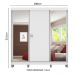 Guarda-Roupa Casal Madesa Napoli 3 Portas de Correr 2 Portas com Espelho com Pés - Branco