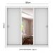 Guarda-Roupa Casal Madesa Napoli 3 Portas de Correr Central com Espelho - Branco