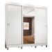 Guarda-Roupa Casal Madesa Napoli 3 Portas de Correr Central com Espelho com Pés - Branco