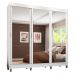Guarda-Roupa Casal Madesa Napoli 3 Portas de Correr com Espelho com Pés - Branco