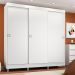 Guarda-Roupa Casal Madesa Napoli 3 Portas de Correr com Pés - Branco