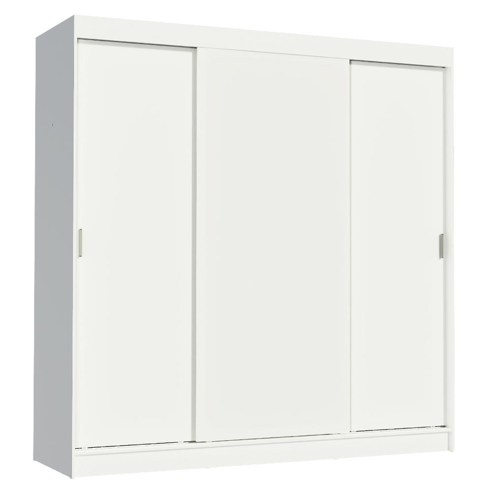 Guarda-Roupa Casal Madesa Reno 3 Portas de Correr - Branco