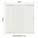 Guarda-Roupa Casal Madesa Reno 3 Portas de Correr - Branco