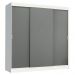 Guarda-Roupa Casal Madesa Reno 3 Portas de Correr - Branco/Cinza