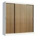 Guarda-Roupa Casal Madesa Reno 3 Portas de Correr - Branco/Rustic