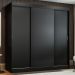 Guarda-Roupa Casal Madesa Reno 3 Portas de Correr - Preto