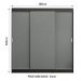 Guarda-Roupa Casal Madesa Reno 3 Portas de Correr - Preto/Cinza
