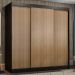 Guarda-Roupa Casal Madesa Reno 3 Portas de Correr - Preto/Rustic
