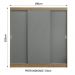 Guarda-Roupa Casal Madesa Reno 3 Portas de Correr - Rustic/Cinza
