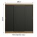 Guarda-Roupa Casal Madesa Reno 3 Portas de Correr - Rustic/Preto
